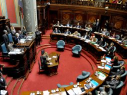 La iniciativa fue aprobada con 17 votos de 31, con el respaldo de los 16 legisladores del gobernante Frente Amplio. AP  /