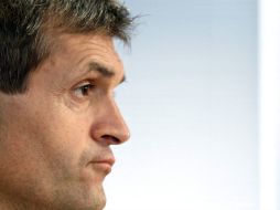 Tito Vilanova, durante la rueda de prensa que ha ofrecido en las instalaciones del club azulgrana. EFE  /