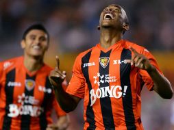 Leiton Jiménez celebra el rpimer gol del partido. MEXSPORT  /