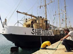 el barco ''Estelle'' es una de las naves que conformaba la flotilla. EFE  /