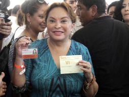 Con 3 mil votos a favor, 25 nulos y ninguno en contra, Elba Esther Gordillo fue reelecta como presidenta del SNTE. EL UNIVERSAL  /