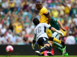 Jesús Benítez anotó el gol de la victoria para el América. MEXSPORT  /