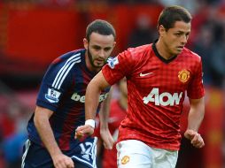 Javier 'Chicharito' Hernández sigue rodeado de rumores de su permanencia en el ManU. AFP  /