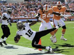 Acción del partido entre Bucaneros y Santos de la Semana 7 de la NFL. AP  /