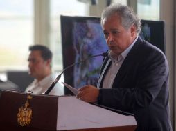 Aurelio López Rocha, secretario de Turismo en Jalisco durante el informe ''Jalisco está mejor''.  /