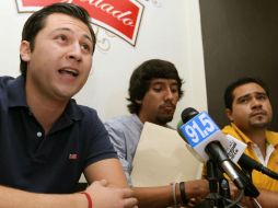 De izq-der. Benjamín Alamillo, Edgar Alfredo Villalobos y Vicente Rievelin, integrantes de la Alianza.  /