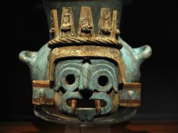 La pieza ''Olla policroma'' es parte de la muestra en el museo del Templo Mayor del Centro Histórico de la capital del país. EFE  /