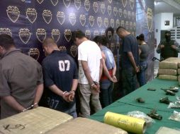 Elementos de la SSPE, en la Región Valles, detuvieron al grupo de personas que se identificaron como integrantes de un grupo criminal.  /