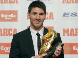 El delantero argentino ha recibido por segunda vez en su carrera deportiva la Bota de Oro. EFE  /