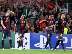 Parte de la plantilla del primer equipo del Futbol Club Barcelona. MEXSPORT  /