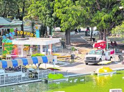 Trabajos. El Ayuntamiento tapatío dispone de 25 millones de pesos para la rehabilitación del parque.  /