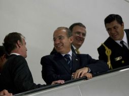 Felipe Calderón se encuentra de gira por el país para hacer entrega de los proyectos pendientes antes de terminar su gobierno. ARCHIVO  /