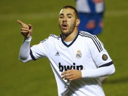 Karim Benzemá anotó dos goles en la Copa del Rey. AFP  /