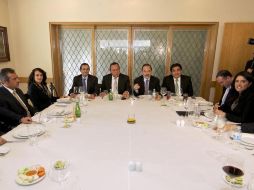 Las dirigencias nacionales del PAN, PRD, PT y Movimiento Ciudadano se reunieron hoy con legisladores. EL UNIVERSAL  /