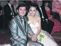 LOS NOVIOS. Víctor Sergei Piña Farías y Diana Paulina Martínez Ledezma.  /