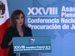 Morales, durante la XXVIII Asamblea Plenaria de la Conferencia Nacional de Procuradores de Justicia. NTX  /