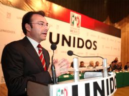 Luis Videgaray Caso, coordinador para la Transición Gubernamental, dice que la transición avanza bien. ARCHIVO  /