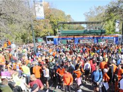 Miles de personas se dieron cita para improvisar un Maratón en Central Park. HO  /
