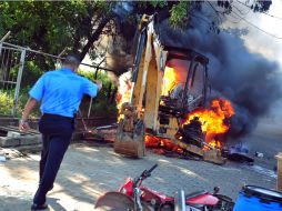 Incendios provocados durante enfrentamientos entre simpatizantes del gobernante Frente Sandinista (FSLN) y el partido opositor. AFP  /