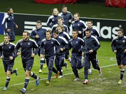 El Dinamo Zagreb entrena en el estadio Parc des Princes, en París, ante el duelo contra PSG en fecha de Champions League.  REUTERS  /