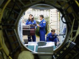 La astronauta estadounidense Sunita Williams y otros compañeros. ARCHIVO  /