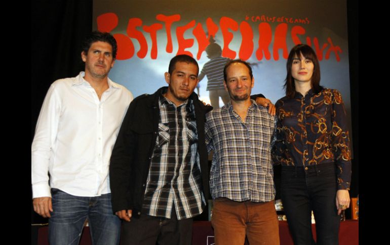 Reygadas prefirió abrir la conferencia defendiendo y explicando algunas escenas de su película.  /