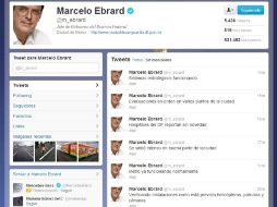 Marcelo Ebrard informa los opertativos del gobierno, tras el sismo de esta mañana, a través de su cuenta en Twitter. ESPECIAL  /