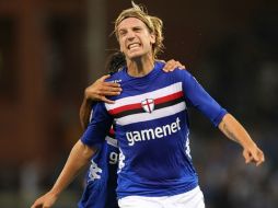 La lesión de Maxi López se produjo en los primeros minutos del partido del domingo contra el Atalanta. ESPECIAL  /