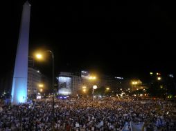 En Buenos Aires, la movilización más numerosa se concentró en el Obelisco. AFP  /
