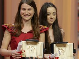 Cosmina Stratan y Cristian Flutur cuando ganaron en Cannes. ARCHIVO  /