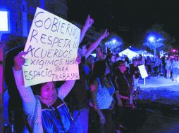Manifestación. Vendedores ambulantes se plantan en Vallarta y Chapultepec.  /