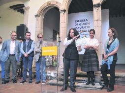 Consuelo Sáizar, presidenta del Conaculta encabezó la inauguración de la Escuela de Guión Cinematográfico Mauricio Magdaleno. NTX  /