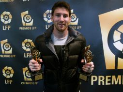 El delantero argentino agradeció el premio a jugadores y entrenadores. EFE  /