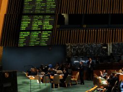 Por vigesimoprimer año consecutivo, la votación de la asamblea fue abrumadora. XINHUA  /