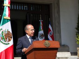 Calderón dijo que está consciente de la inseguridad que ha vivido la huasteca potosina. ARCHIVO  /