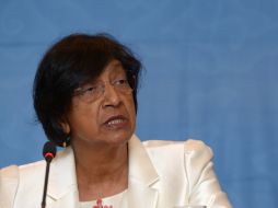 La alta comisionada de la ONU para los Derechos Humanos, Navi Pillay, en rueda de prensa en Jakarta, Indonesia. AFP  /