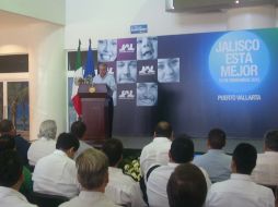 De entrada en su discurso, el Gobernador del Estado aseguró que se tiene rumbo y desarrollo.  /