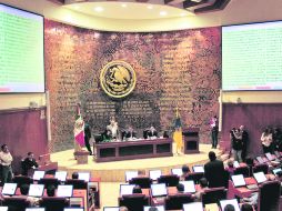 Sesión del pleno. Los diputados sesionaron ayer en el Congreso del Estado.  /