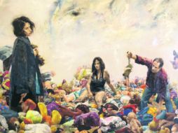 La obra Exquisitos Pepenadores también estuvo presente durante la subasta. ARCHIVO  /