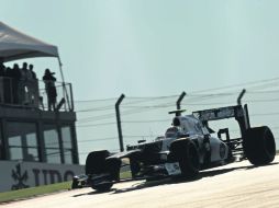 Optimista. Sergio Pérez toma una curva en el Circuito de las Américas, durante las sesiones libres. SAUBER MOTORSPORT  /
