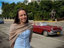 Tanja Nijmeijer, miembro de las FARC, durante su estancia en Cuba para los diálogos de paz. AFP  /