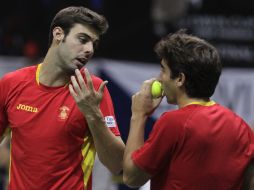 Marc López y Marcel Granollers (foto) mostraron su disgusto al ser derrotados por los checos. REUTERS  /