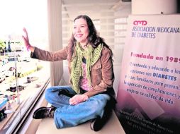 Paola Ortega forma parte de la Asociación Mexicana de Diabetes;  ella tiene la tipo 1 desde los seis años. EL UNIVERSAL  /