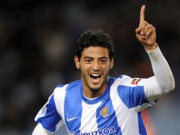 Carlos Vela llega a 50 juegos con la Real Sociedad. ARCHIVO  /