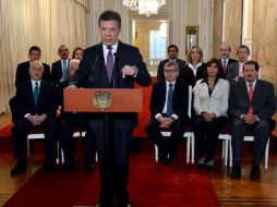 El mandatario colombiano, Juan Manuel Santos, no explicó de qué modo se opondrá su Gobierno a la delimitación marítima. EFE  /