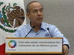 Calderón afirmó que entrega un ISSSTE de vanguardia. ESPECIAL  /