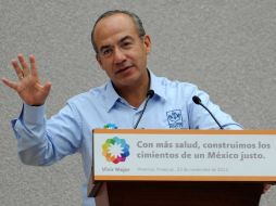 El Presidente Felipe Calderón asegura que entrega un ISSSTE renovado y de vanguardia. NTX  /