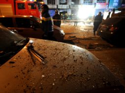 La explosión afectó todo el edificio donde se encontraba el restaurante, de dos pisos, y a otros vecinos en 20m a la redonda. XINHUA  /