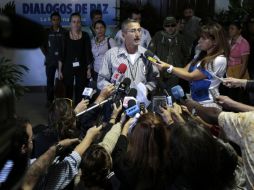 El miembro de las FARC, Rubén Zamora, cuyo verdadero nombre es Emiro del Carmen Ropero Suárez. XINHUA  /