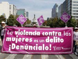 En la capital del país se promovió la denuncia de actos de violencia contra la mujer. NTX  /
